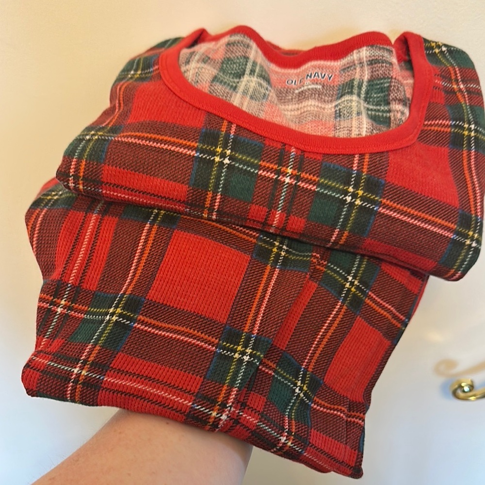 Old Navy Red Plaid Pajama Set